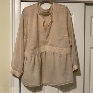 Peplum chiffon blouse